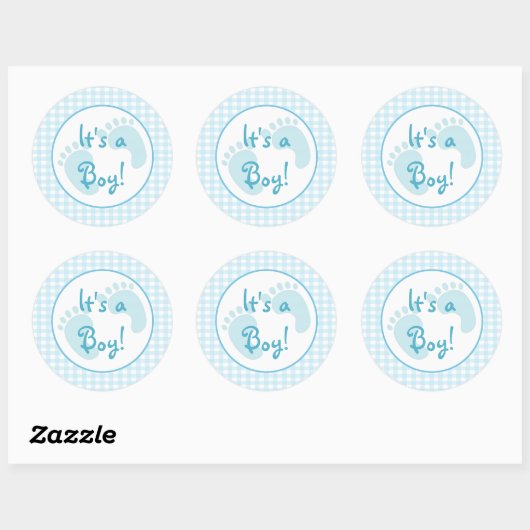 Blue Gingham Sticker (Vel)