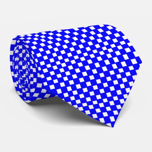 Blue Gingham Stropdas (Opgerold)