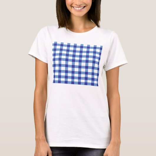 Blue Gingham T-shirt (Voorkant)