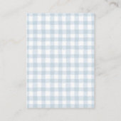 Blue Gingham Teddy Bear Books for Baby Informatiekaartje (Achterkant)