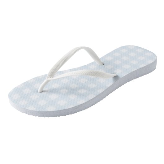Blue Gingham Teenslippers (Schuin)