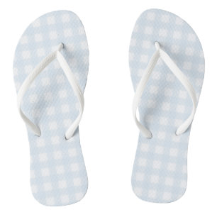 Blue Gingham Teenslippers