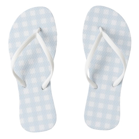 Blue Gingham Teenslippers (Voetbed)