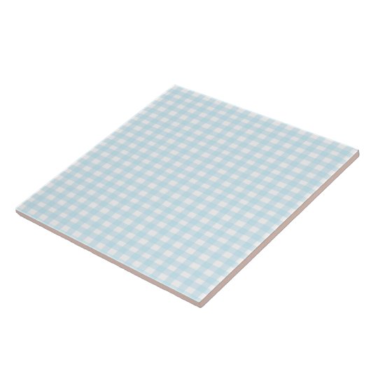 Blue Gingham Tegeltje (Zijkant)