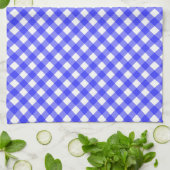 Blue Gingham Theedoek (Gevouwen)