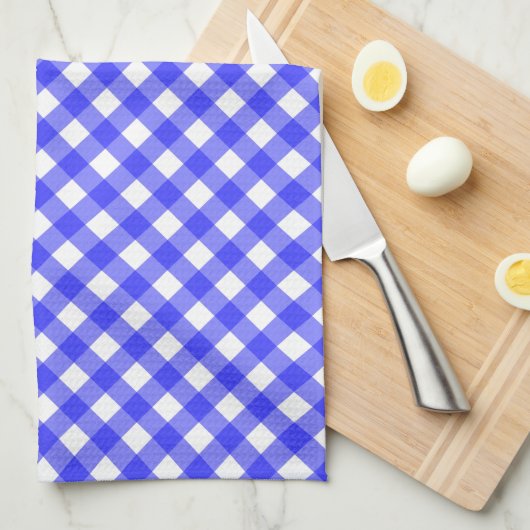 Blue Gingham Theedoek (Quarter Fold)