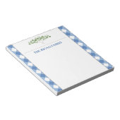 Blue Gingham Tree Classic Notitieblok (Schuin)