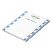 Blue Gingham Tree Classic Notitieblok (Linkerzijde)