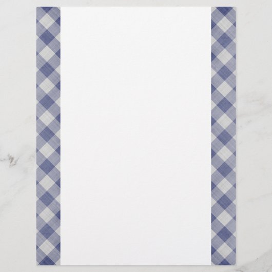 Blue Gingham Two-Sided Paper (Voorkant)