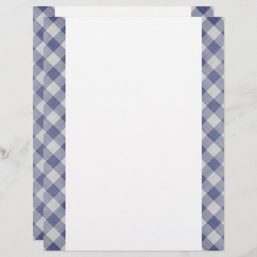 Blue Gingham Two-Sided Paper (Voorkant / Achterkant)
