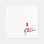 Blue Gingham Upshernish Personalized Napkin Servet (Voorkant)