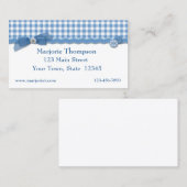 Blue Gingham Visitekaartje (Voorkant / Achterkant)