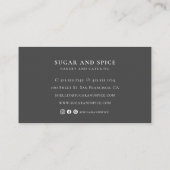 Blue Gingham Visitekaartje (Achterkant)