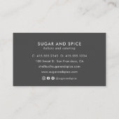 Blue Gingham Visitekaartje (Achterkant)