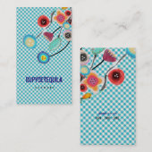 Blue Gingham Visitekaartje (Voorkant / Achterkant)