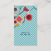 Blue Gingham Visitekaartje (Achterkant)