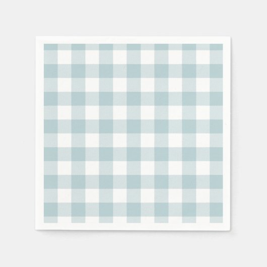 Blue Gingham voor Pasen Bunny Ears Papier servet (Voorkant)