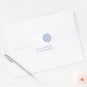 Blue Gingham Waterverf Balloon Gift Stickers (Envelop)