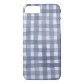 Blue Gingham waterverf Phone case (Achterkant)