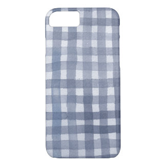 Blue Gingham waterverf Phone case