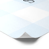 Blue Gingham Welcome Sign Poster (Hoek)