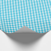 "Blue Gingham Wrapping Paper" Cadeaupapier (Hoek)