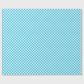 "Blue Gingham Wrapping Paper" Cadeaupapier (Vlak)