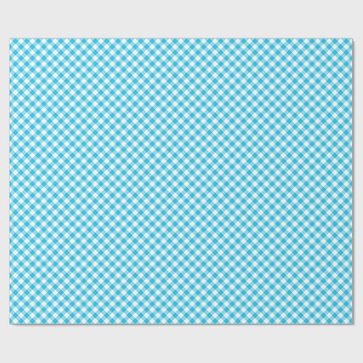 "Blue Gingham Wrapping Paper" Cadeaupapier (Vlak)