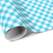 "Blue Gingham Wrapping Paper" Cadeaupapier (Rol Hoek)