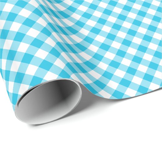"Blue Gingham Wrapping Paper" Cadeaupapier (Rol Hoek)