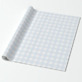 Blue Gingham Wrapping Paper Cadeaupapier (Uitgerold)