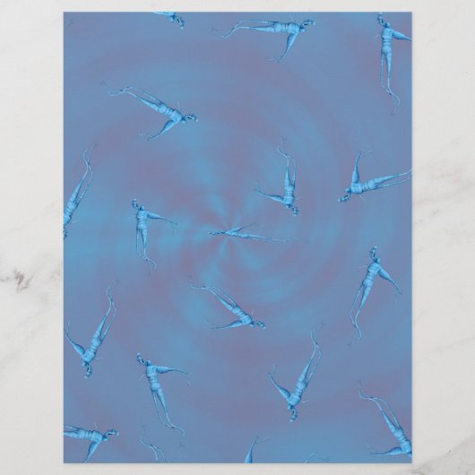 Blue Ginseng Man Bulk Scrapbook Paper Pages Flyer (Voorkant)