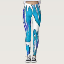 Blue Giraffe Animal Print