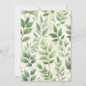 Blue Giraffe Baby shower Kaart (Achterkant)