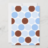 Blue Giraffe Boy Baby shower Uitnodiging (Achterkant)