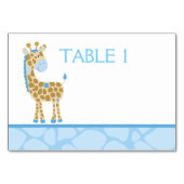 Blue Giraffe Custom Table Kaart (Achterkant)