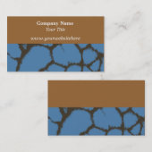 Blue Giraffe Fur Pattern Visitekaartje (Voorkant / Achterkant)