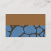 Blue Giraffe Fur Pattern Visitekaartje (Achterkant)