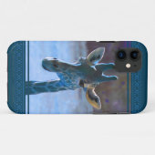 Blue Giraffe iPhone5 Hoesje (Achterkant (horizontaal))
