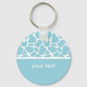 Blue Giraffe Print  Key chain Sleutelhanger (Voorkant)