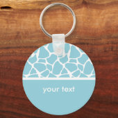 Blue Giraffe Print Key chain Sleutelhanger (Voorkant)