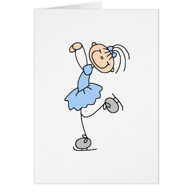 Blue Girl Figuurtjes Skater T-shirts en cadeautjes (Voorkant)