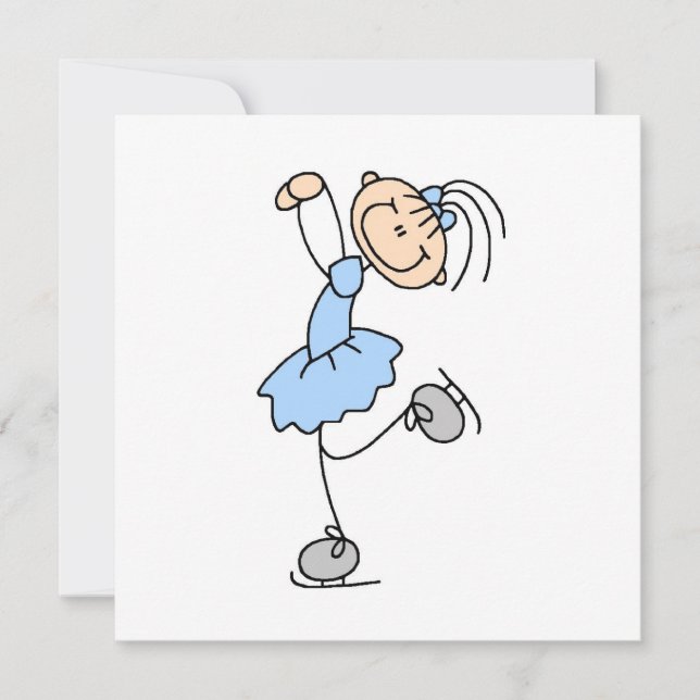 Blue Girl Figuurtjes Skater T-shirts en cadeautjes (Voorkant)