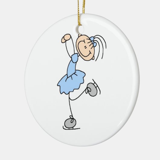 Blue Girl Figuurtjes Skater T-shirts en cadeautjes Keramisch Ornament (Links)