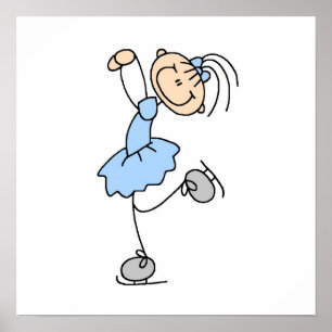 Blue Girl Figuurtjes Skater T-shirts en cadeautjes Poster