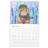 Blue Girl Graphics Illustration Calendar Kalender (Mar 2027)