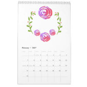 Blue Girl Graphics Illustration Calendar Kalender (Feb 2027)