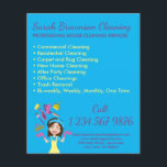 Blue Girl House Maid Janitorial Cleaning Service Flyer<br><div class="desc">Blue Girl House Maid Janitorial Cleaning Service</div>
