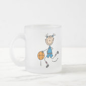Blue Girls Basketball Tshirts en Gifts Matglas Koffiemok (Links)