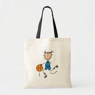 Blue Girls Basketball Tshirts en Gifts Tote Bag